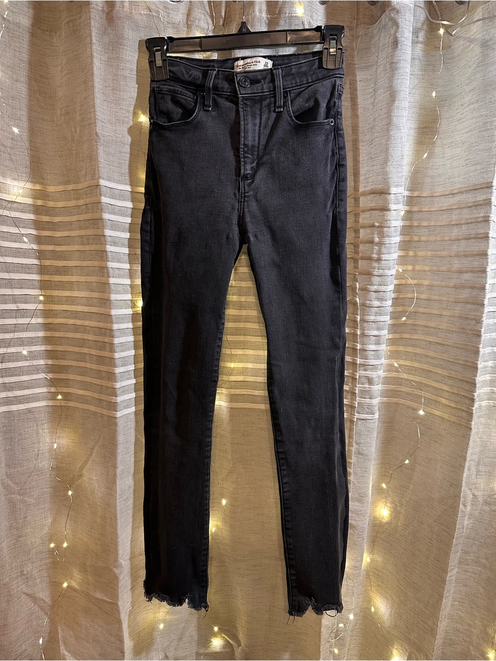 Abercrombie & Fitch Black High-Rise Skinny Jeans